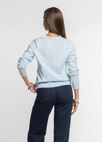 Голубой зимний женский пуловер голубой Arber V-neck FW AM1