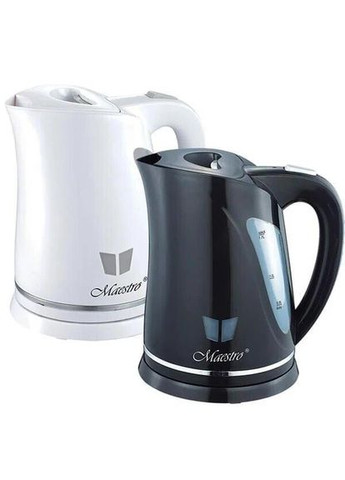 Електричний дисковий пластиковий чайник MR 038 білий електричний чайник Maestro (296925495)