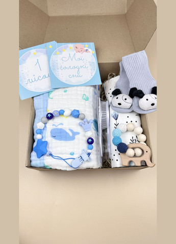 Подарочный набор "Привет Мир" с пледом №1 новорожденному на выписку Mommy Bag (280941740)