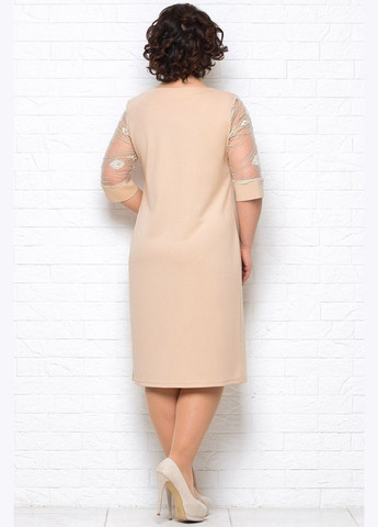 Бежевое платье 14154-7 Alenka Plus