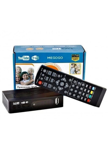 Смарт ТВ-тюнер T2-1 з функціями Wi-Fi IPTV цифровий чорний (2390000006) No Brand (340912477)