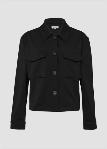 Черный женский жакет S.Oliver однотонный - демисезонный