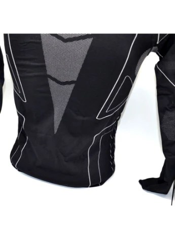 Термокофта с воротником (лонгслив) X TECH Maglia Race 3 Munica Lunga lupetto Nero L/XL Черная X-Tech (388105829)