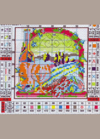 Набір для вишивання за нанесеною на канву схемою "Wine estate ". AIDA 14CT printed, 15*15 см Joy Sunday (313614291)