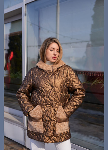Темно-золотистая демисезонная куртка MN