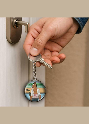 Набор подвеска (кулон) и брелок Лошадь БоДжек #01 (подарочный набор) No Brand (332633511)