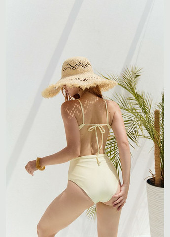 Молочний літній суцільний купальник - lori kari shop atelier блискуче масло (192sw-21c-mi) Ova Ova Brand