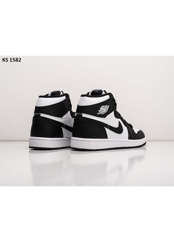 КРОСІВКИ ЖІНОЧІ NIKE AIR JORDAN 1 RETRO HIGH BLACK WHITE НАЙК АІР ДЖОРДАН No Brand чорні демісезони (368858093)