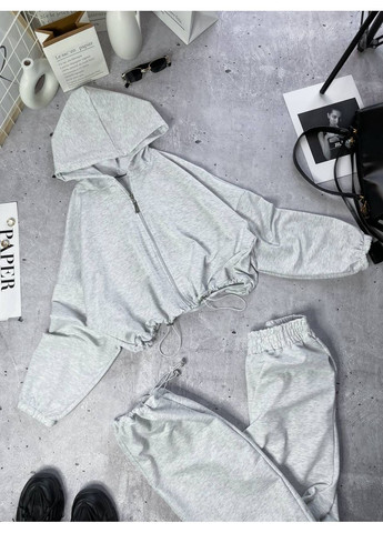 Жіночий спортивний костюм кроп-худі та штани-палаццо MonCher (361676603)