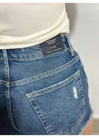 Женские джинсовые шорты с высокой талией Н&М (56963) W32 Синие H&M (291558095)