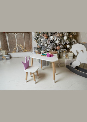 Столик хмарка 46х70х40 та стільчик корона фіолетовий 26.5х26х25, набір меблів для дитини стіл та стілець No Brand (361259114)