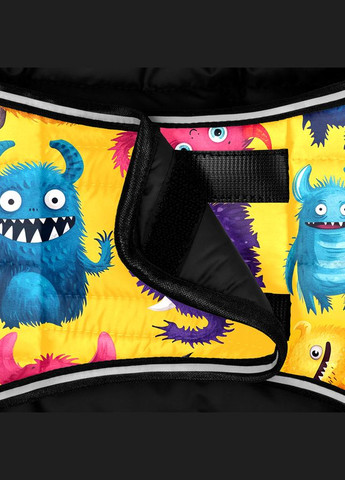 Курточка-накидка для собак Clothes, рисунок "Мохнатые монстры",, А 23 см, B 29-36 см, С 14-20 см WAUDOG (322001568)