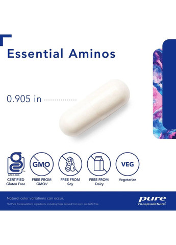 Незамінні амінокислоти (Essential Aminos) 180 капсул Pure Encapsulations (361114930)