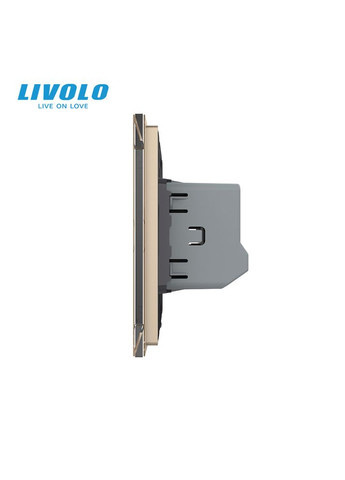 Сенсорна кнопка 2 сенсора 12/24В золотий скло (VL-FC2HC-2AP) Livolo (370970857)