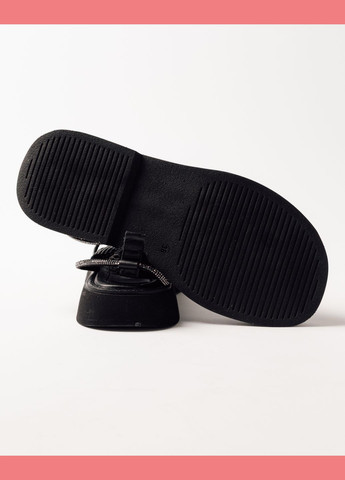 Черные босоножки с сеткой на платформе черные кожа текстиль Krula без застежки со стразами