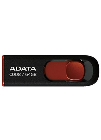 Флеш пам'ять usb ADATA 64gb c008 black+red usb 2.0 (268141043)