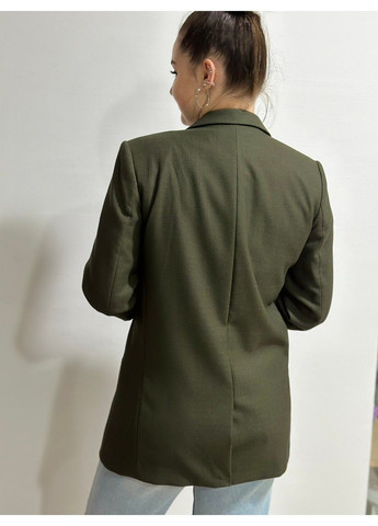 Жіночий піджак з зібраними рукавами Н&М (56959) XS Темно-зелений H&M (291240615)