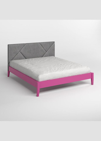 Полуторне дерев'яне ліжко Нью-Йорк ДК (S2060R30B)/Аляска 93 (Сірий) 120х190 см (MBG-10318) Mebigrand (366083041)