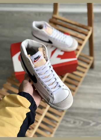 Кроссовки женские и мужские Nike Blazer Mid white | Найк Блейзер Мид белые No Brand белые всесезоны (307397753)