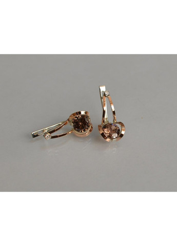 Серебряные серьги с пластинами из золота Silver Style (366813412)