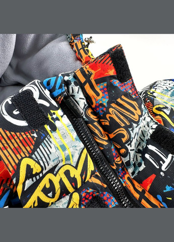 Помаранчева зимня дитяча зимова куртка на холософті для хлопчика з капюшоном (1jac-fl-p-43-09244) Marakas