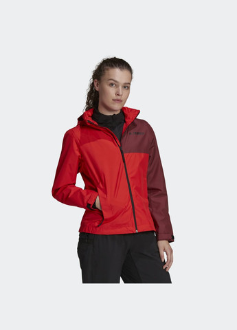 Красная летняя куртка-дождевик adidas Terrex Multi Rain.RDY Primegreen