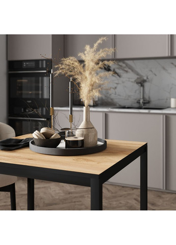 Обеденный стол Brevity Loft mini 670х750х670 Дуб крафт золотой/Чёрный металл (TB03120000030) Art In Head (337309210)