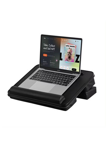 Підставка для ноутбука LA5 з тримачем для планшету/телефону,Екошкіра Black VHG (338221078)
