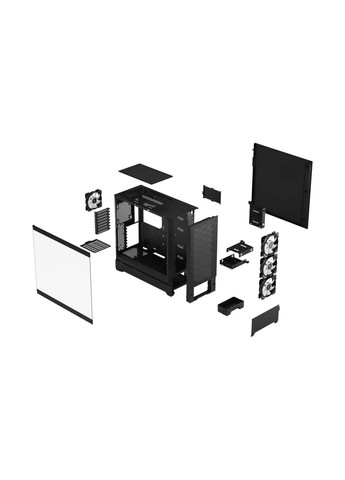 Корпус ATX без БП Pop XL Air RGB c общ. стеклом Pop XL Air RGB Black TG Clear FRACTAL DESIGN (360410449)