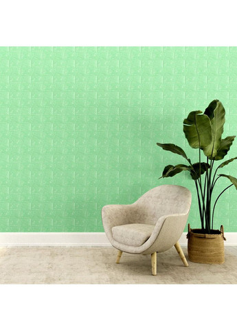 3D панель самоклеюча 700х770х7мм цегла М'ятний (012-7) SW-00000050 Sticker Wall (353967531)