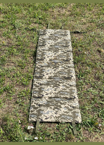 Розкладний каремат на 6 секцій(Піксель)(Олива)(Мультикам) No Brand (342375064)