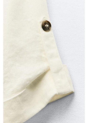 Белое платье-рубашка меди с ремнём Zara