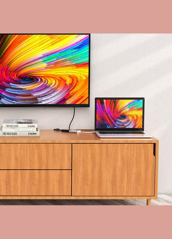 USB-хаб HB14 Easy use Type-C adapter(Type-C to USB3.0+HDMI+PD) Silver Hoco (337311165)