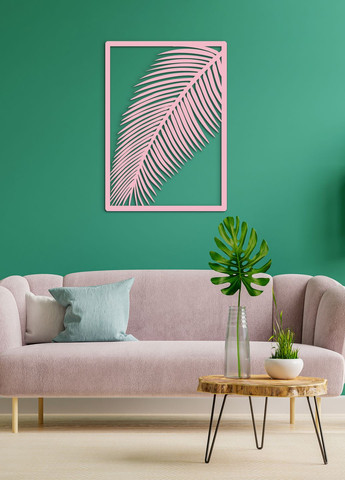 Настінний декор для дому, картина лофт "Пальмовий листок", декоративне панно 35х25 см Woodyard (292113161)