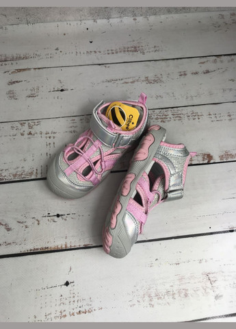 Серебряные босоножки сандалии для девочки розово-серебряный (336) Clibee