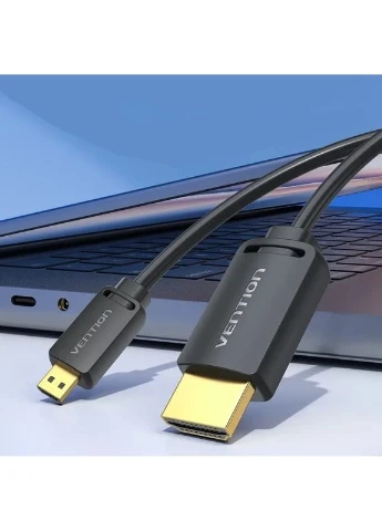 Кабель HDMI-D Male to HDMI-A Male 4K HD v2.0 Cable 2M Black () () Vention AGIBH (357474430)