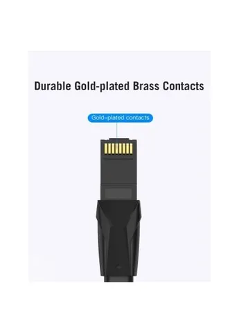 Патч-корд 0.75м, UTP cat 6 RJ-45 black (IBABE) Vention 0.75м, UTP cat 6 RJ-45 black (388935109)