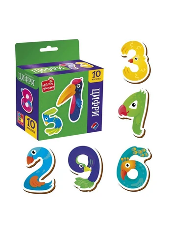 Детский набор магнитов "Цифры" VT3106-37, 10 магнитов Vladi toys (396668074)