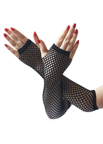 Жіночі сексуальні рукавички сітка довгі без пальців XS-M No Brand (368892291)