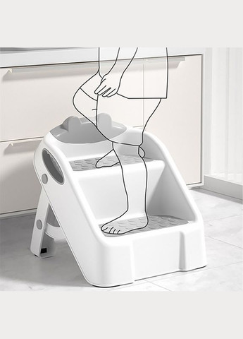 Дитячі сходи для унітаза Bestbaby 2024 Gray зі сходинкою 3 шт. Baby Best (352011372)