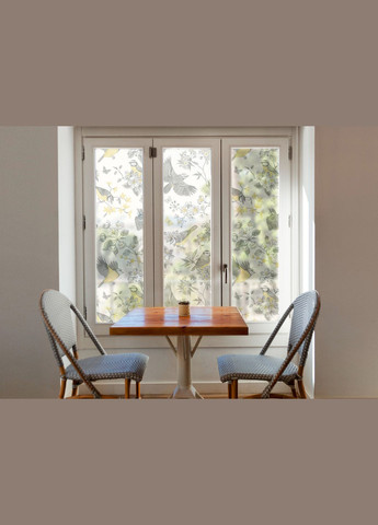 Антиблікова плівка на вікна Білий цвіт самоклейка на скло двері душову кабіну шафи купе 1 метр погонний Zatarga (324218669)