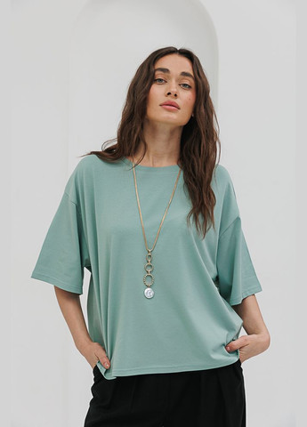 Хаки (оливковая) летняя женская футболка oversize Arjen