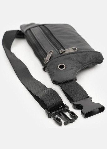 Сумка на пояс мужская кожаная спортивная через плечо Черный 34924 Borsa Leather (338889885)