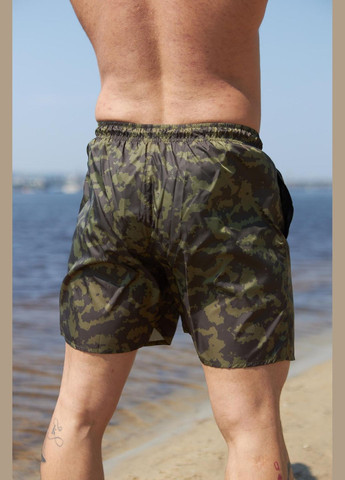 Шорты камуфляжные мужские быстросохнущие пляжные, летние спортивные легки для купания отдыха зелений камуфляж Intruder (359381139)