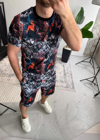 Комлект футболка Шорти чоловічі стильні принтовані літо No Brand (324559317)