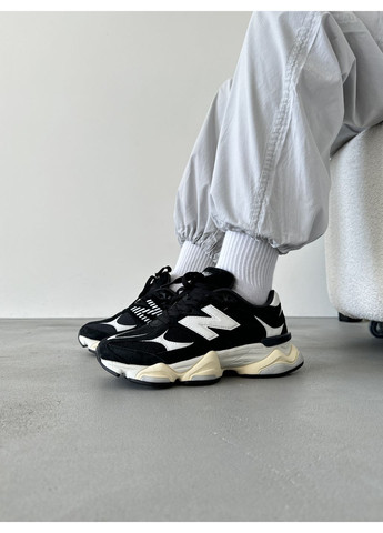 КРОССОВКИ ЖЕНСКИЕ NEW BALANCE 9060 BLACK / WHITE НЬЮ БЕЛАНС 9060 No Brand чёрные демисезоны (368855163)