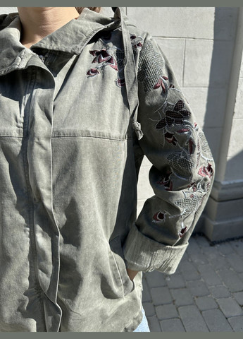 Оливковая (хаки) демисезонная куртка New Collection