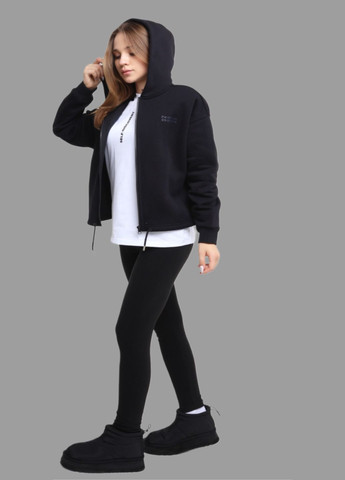 Черные зимние леггинсы теплые черные для девочки. NEWGEN