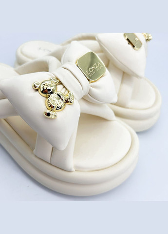 Бежевые шлепанцы (р) экокожа 0-1-1-186854 Lonza