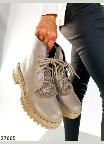 Зимние зимние ботинки No Brand с мехом, со шнуровкой